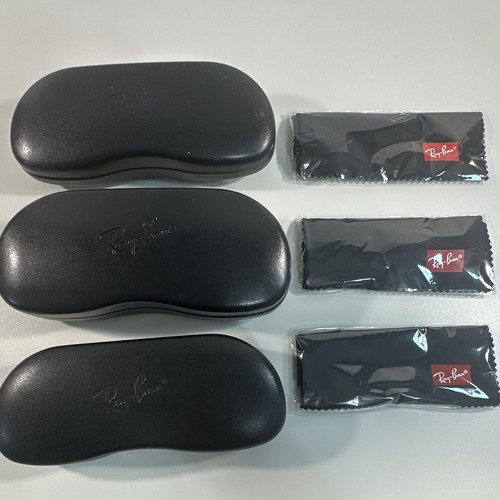 Ray ban black hard - cases, lot